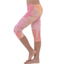 unicorm orange and pink Kids  Lightweight Velour Capri Leggings  View2