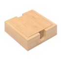 unicorm orange and pink Bamboo Coaster Set View2