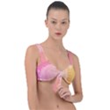 unicorm orange and pink Front Tie Bikini Top View1