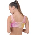 unicorm orange and pink Front Tie Bikini Top View2