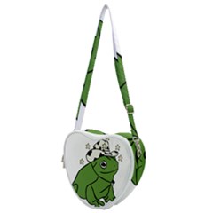 Frog With A Cowboy Hat Heart Shoulder Bag by Teevova