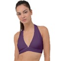 Japanese Violet Purple	 - 	Halter Plunge Bikini Top View1