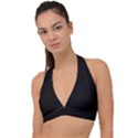 Smokey Black	 - 	Halter Plunge Bikini Top View1