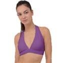 Razzmic Purple	 - 	Halter Plunge Bikini Top View1