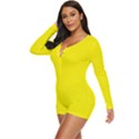 Sunshine Yellow	 - 	Long Sleeve Boyleg Swimsuit View2
