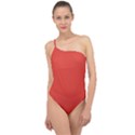 Cinnabar Orange	 - 	Classic One Shoulder Swimsuit View1