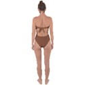 Caramel Cafe Brown	 - 	Tie Back One Piece Swimsuit View2