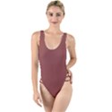 Brandy Brown	 - 	High Leg Strappy Swimsuit View1