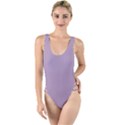 Glossy Grape Purple	 - 	High Leg Strappy Swimsuit View1