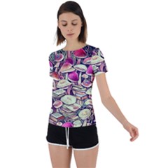 Sorcery Mushroom Back Circle Cutout Sports Tee