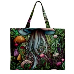 Craft Mushroom Zipper Mini Tote Bag by GardenOfOphir
