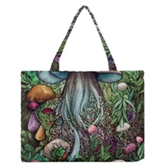 Craft Mushroom Zipper Medium Tote Bag by GardenOfOphir