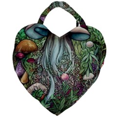 Craft Mushroom Giant Heart Shaped Tote by GardenOfOphir