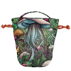 Craft Mushroom Drawstring Bucket Bag by GardenOfOphir
