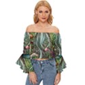 Craft Mushroom Off Shoulder Flutter Bell Sleeve Top View1