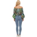 Craft Mushroom Off Shoulder Flutter Bell Sleeve Top View4
