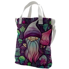 Fairy Mushrooms Canvas Messenger Bag by GardenOfOphir