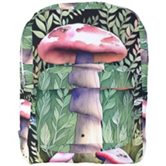 Mushroom Foraging In The Woods Full Print Backpack by GardenOfOphir