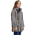 Vintage Vinyl Records Collection Kid s Hooded Longline Puffer Jacket View2