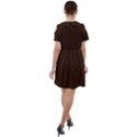Chocolate  Brown	 - 	Short Sleeve Shoulder Cut Out Dress View2