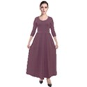 Dull Purple	 - 	Quarter Sleeve Maxi Velour Dress View1