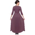 Dull Purple	 - 	Quarter Sleeve Maxi Velour Dress View2