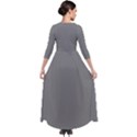 Old Silver Grey	 - 	Quarter Sleeve Maxi Velour Dress View2