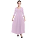 Pink Lace	 - 	Quarter Sleeve Maxi Velour Dress View1