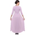 Pink Lace	 - 	Quarter Sleeve Maxi Velour Dress View2