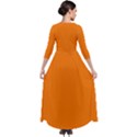 Turmeric Orange	 - 	Quarter Sleeve Maxi Velour Dress View2