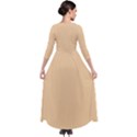 Light Tuscan Orange	 - 	Quarter Sleeve Maxi Velour Dress View2