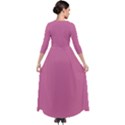 Wild Orchid Pink	 - 	Quarter Sleeve Maxi Velour Dress View2