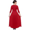 Venetian Red	 - 	Quarter Sleeve Maxi Velour Dress View2