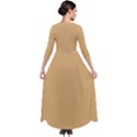 Sepia Yellow	 - 	Quarter Sleeve Maxi Velour Dress View2