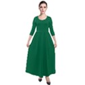 Cadmium Green	 - 	Quarter Sleeve Maxi Velour Dress View1