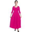 Winter Sky	 - 	Quarter Sleeve Maxi Velour Dress View1