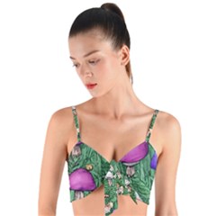 Woodsy Pottery Forest Mushroom Foraging Woven Tie Front Bralet