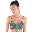 Woodsy Pottery Forest Mushroom Foraging Woven Tie Front Bralet View1