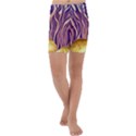 Flowery Garden Mushroom Kids  Lightweight Velour Capri Yoga Leggings View1