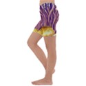 Flowery Garden Mushroom Kids  Lightweight Velour Capri Yoga Leggings View2
