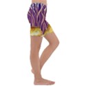 Flowery Garden Mushroom Kids  Lightweight Velour Capri Yoga Leggings View3