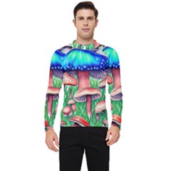 Light And Airy Mushroom Witch Artwork Men s Long Sleeve Rash Guard