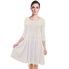 Egg Shell	 - 	quarter Sleeve Waist Band Dress