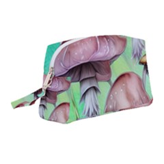 Historical Mushroom Forest Wristlet Pouch Bag (medium) by GardenOfOphir