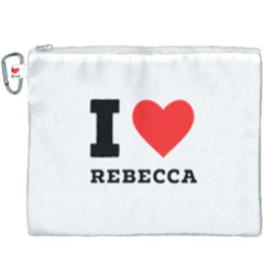 I Love Rebecca Canvas Cosmetic Bag (xxxl) by ilovewhateva
