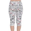 White Printer Paper With Text Overlay Humor Dark Humor Infographics Velvet Capri Leggings  View2