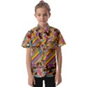 Multicolored Doodle Art Wallpaper Kids  Short Sleeve Shirt View1
