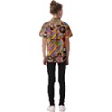 Multicolored Doodle Art Wallpaper Kids  Short Sleeve Shirt View2