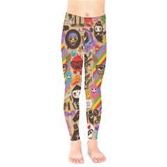 Multicolored Doodle Art Wallpaper Kids  Leggings