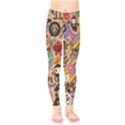 Multicolored Doodle Art Wallpaper Kids  Leggings View1